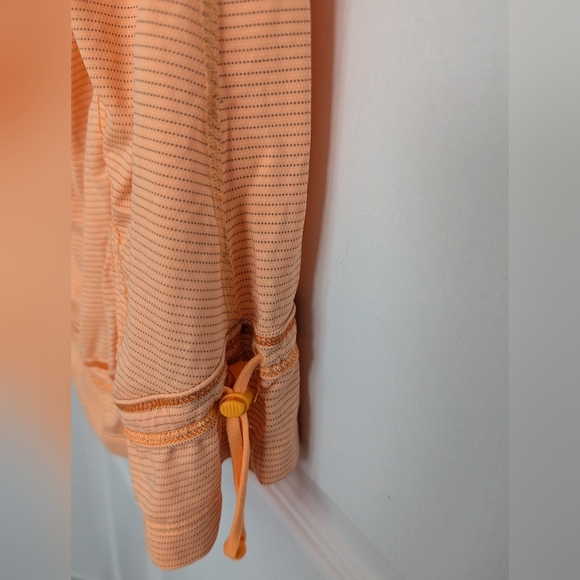 Lululemon 4 I Wanna Run Orange Tank Top With Racerback And Drawstring Waist - Picture 3 of 10